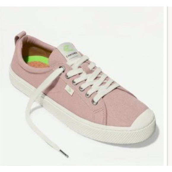 Cariuma OCA Low Sneaker in Pink Rose Canvas - Women's Size 10 1/2 - Picture 1 of 16